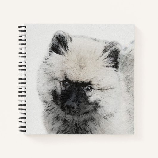 Keeshond Puppy Drawing - Cute Original Dog Art Notitieboek (Voorkant)