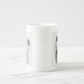 Keeshond Puppy Drawing - Cute Original Dog Art Porselein Kop (Voorkant)