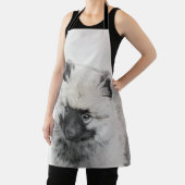 Keeshond Puppy Drawing - Cute Original Dog Art Schort (Insitu)