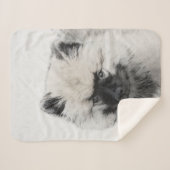 Keeshond Puppy Drawing - Cute Original Dog Art Sherpa Deken (Voorkant (horizontaal))