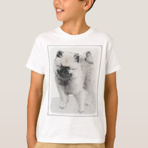 Keeshond Puppy Drawing - Cute Original Dog Art T-shirt