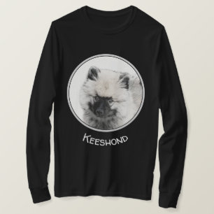 Keeshond Puppy Drawing - Cute Original Dog Art T-shirt