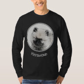 Keeshond Puppy Drawing - Cute Original Dog Art T-shirt (Voorkant)