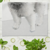 Keeshond Puppy Drawing - Cute Original Dog Art Theedoek (Gevouwen)