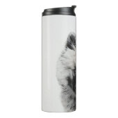 Keeshond Puppy Drawing - Cute Original Dog Art Thermosbeker (Gedraaid links)