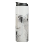 Keeshond Puppy Drawing - Cute Original Dog Art Thermosbeker (Geroteerd rechts)