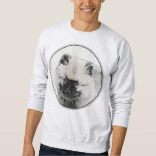 Keeshond Puppy Drawing - Cute Original Dog Art Trui