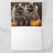 Keeshond Puppy Herfst Delight Pompoen Kaart (Binnen)