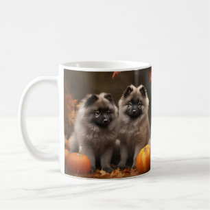 Keeshond Puppy Herfst Delight Pompoen Koffiemok