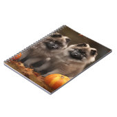 Keeshond Puppy Herfst Delight Pompoen Notitieboek (Linkerzijde)