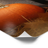 Keeshond Puppy Herfst Delight Pompoen Perfect Poster (Hoek)