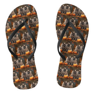 Keeshond Puppy Herfst Delight Pompoen Teenslippers