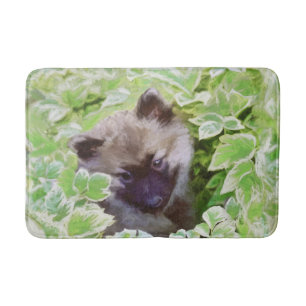 Keeshond Puppy in de Garden Painting Originele Kun Badmat