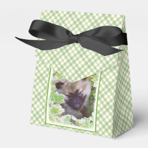 Keeshond Puppy in de Garden Painting Originele Kun Bedankdoosjes
