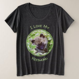 Keeshond Puppy in de Garden Painting Originele Kun Grote Maat T-shirt