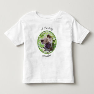Keeshond Puppy in de Garden Painting Originele Kun Kinder Shirts