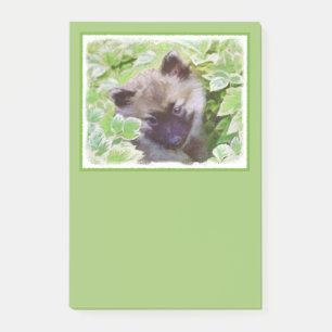 Keeshond Puppy in de Garden Painting Originele Kun Post-it® Notes