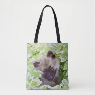 Keeshond Puppy in de Garden Painting Originele Kun Tote Bag