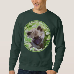 Keeshond Puppy in de Garden Painting Originele Kun Trui