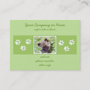 Keeshond Puppy in de Garden Painting Originele Kun Visitekaartje