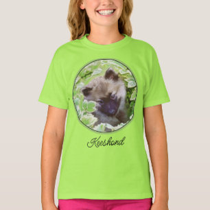 Keeshond Puppy in de Tuin Schilderij Originele Kun T-shirt