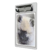 Keeshond Puppy Painting - Cute Original Dog Art Mini Klembord (Angled2)
