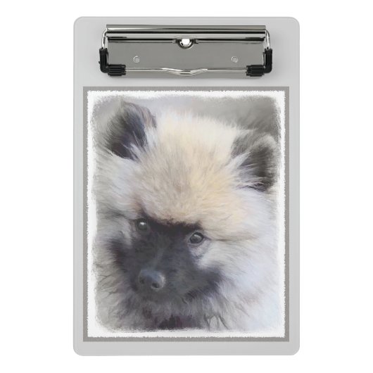 Keeshond Puppy Painting - Cute Original Dog Art Mini Klembord (Voorkant)