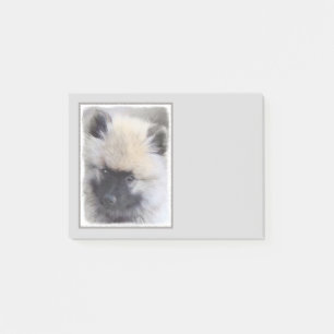 Keeshond Puppy Painting - Cute Original Dog Art Post-it® Notes
