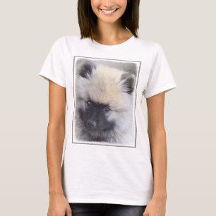 Keeshond Puppy Painting - Cute Original Dog Art T-shirt
