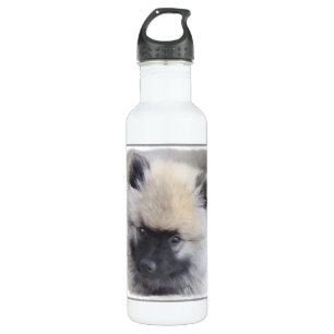 Keeshond Puppy Painting - Cute Original Dog Art Waterfles
