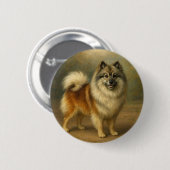 Keeshond Ronde Button 5,7 Cm (Voorkant /achterkant)