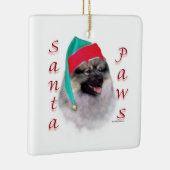 Keeshond Santa Paws Keramisch Ornament (Rechts)