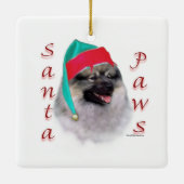 Keeshond Santa Paws Keramisch Ornament (Achterkant)
