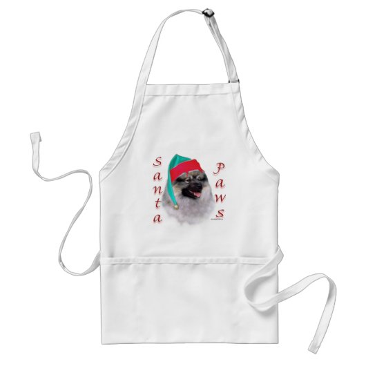 Keeshond Santa Paws Standaard Schort (Voorkant)