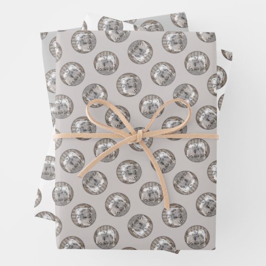 Keeshond Schilderen Butts At The Gate Schattigee D Inpakpapier Vel (In situ)