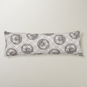 Keeshond Schilderen Butts At The Gate Schattigee D Lichaamskussen (Achterkant)