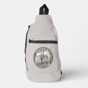 Keeshond Schilderen Butts At The Gate Schattigee D Sling Bag