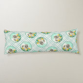 Keeshond Schilderen in Tulpen Schattigee Originele Lichaamskussen (Achterkant)