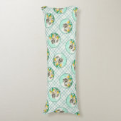 Keeshond Schilderen in Tulpen Schattigee Originele Lichaamskussen (Voorkant Verticaal)