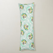 Keeshond Schilderen in Tulpen Schattigee Originele Lichaamskussen (Achterkant (Verticaal))