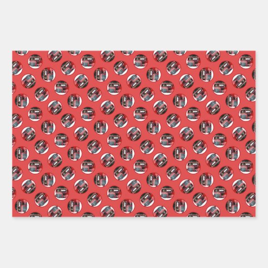 Keeshond Schilderen Kerst Oude Rode Truck Dog Art Inpakpapier Vel (Voorkant)