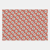 Keeshond Schilderen Kerstmis Puppy door open haard Inpakpapier Vel (Voorkant 3)