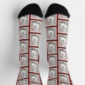 Keeshond Schilderen Kerstmis Winter Window Dog Art Sokken (Top)