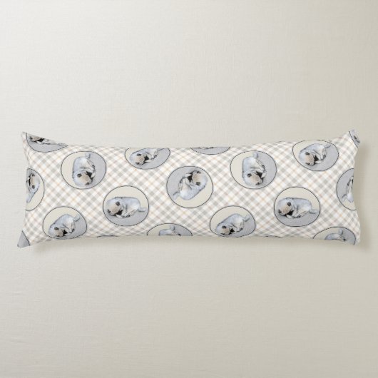 Keeshond Schilderen Slaappuppy Originele hondenkun Lichaamskussen (Voorkant)