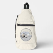 Keeshond Schilderen Slaappuppy Originele hondenkun Sling Bag (Voorkant)