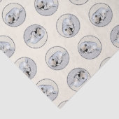 Keeshond Schilderen Slaappuppy Originele hondenkun Tissuepapier (Detail)