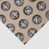 Keeshond Schilderen Speeltijd Schattigee Originele Tissuepapier (Detail)