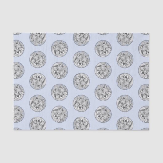 Keeshond Schilderij Kees Schattigee Originele Pet Tissuepapier (Voorkant)