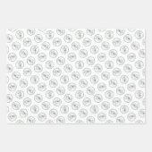 Keeshond Schilderij Kerst Sneeuwman Huisdier Hond  Inpakpapier Vel (Voorkant 2)