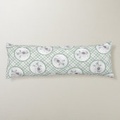 Keeshond Schilderij Kerst Sneeuwman Huisdier Hond  Lichaamskussen (Achterkant)